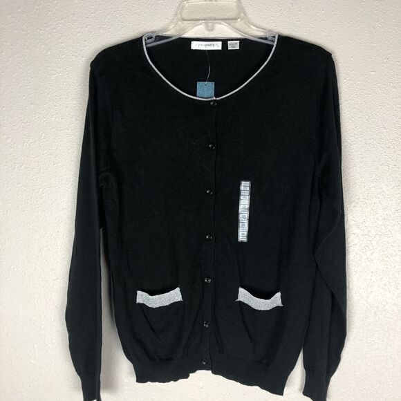 NWT Passports Button Down Cardigan Sweater Size L - Picture 1 of 7